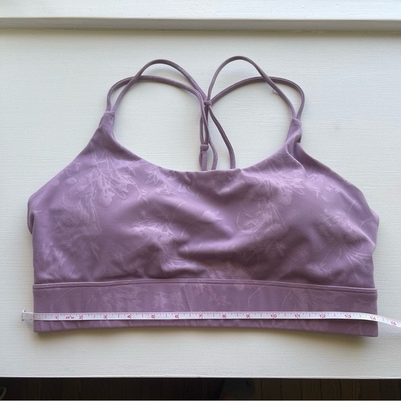 Zyia Active Light Lilac Floral Double Strap Sports Bra Size Large - Picture 3 of 5